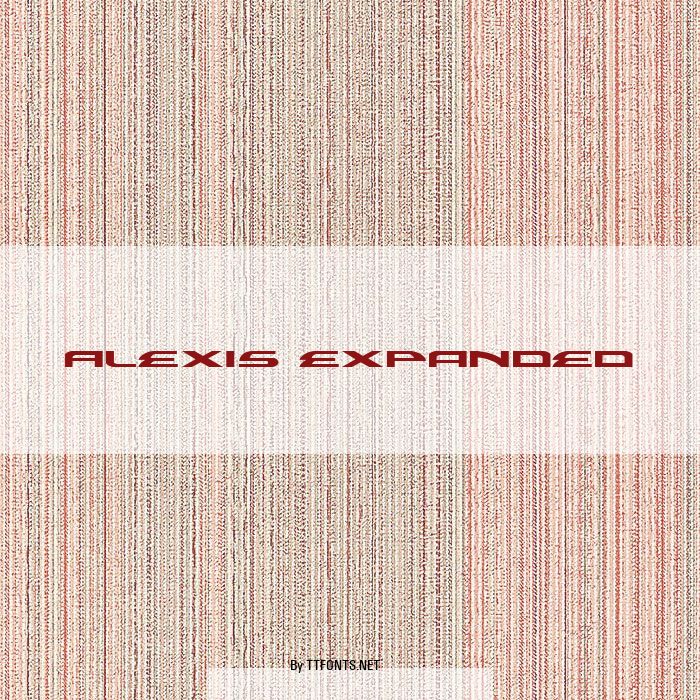 Alexis Expanded example